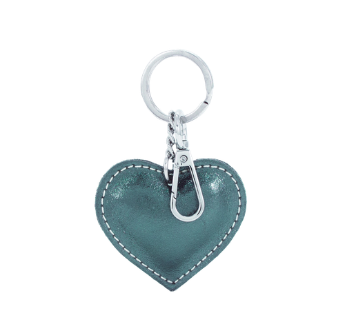 Neu Schlüsselring Metallic Echtleder Einfarbig Herz Liebe Tasche Hängetasche Schlüsselanhänger Geschenk - Bild 30 von 47