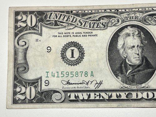 1974 $20 Twenty Dollar Bill Federal Reserve Note Minneapolis MN Vntage Currency - Picture 2 of 6