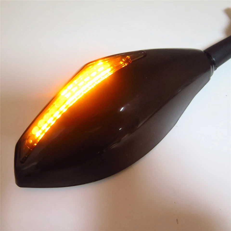 Espejo retrovisor LED negro para Yamaha YZF R6 R6S/Triumph Daytona lente de humo Foto 2 de 4