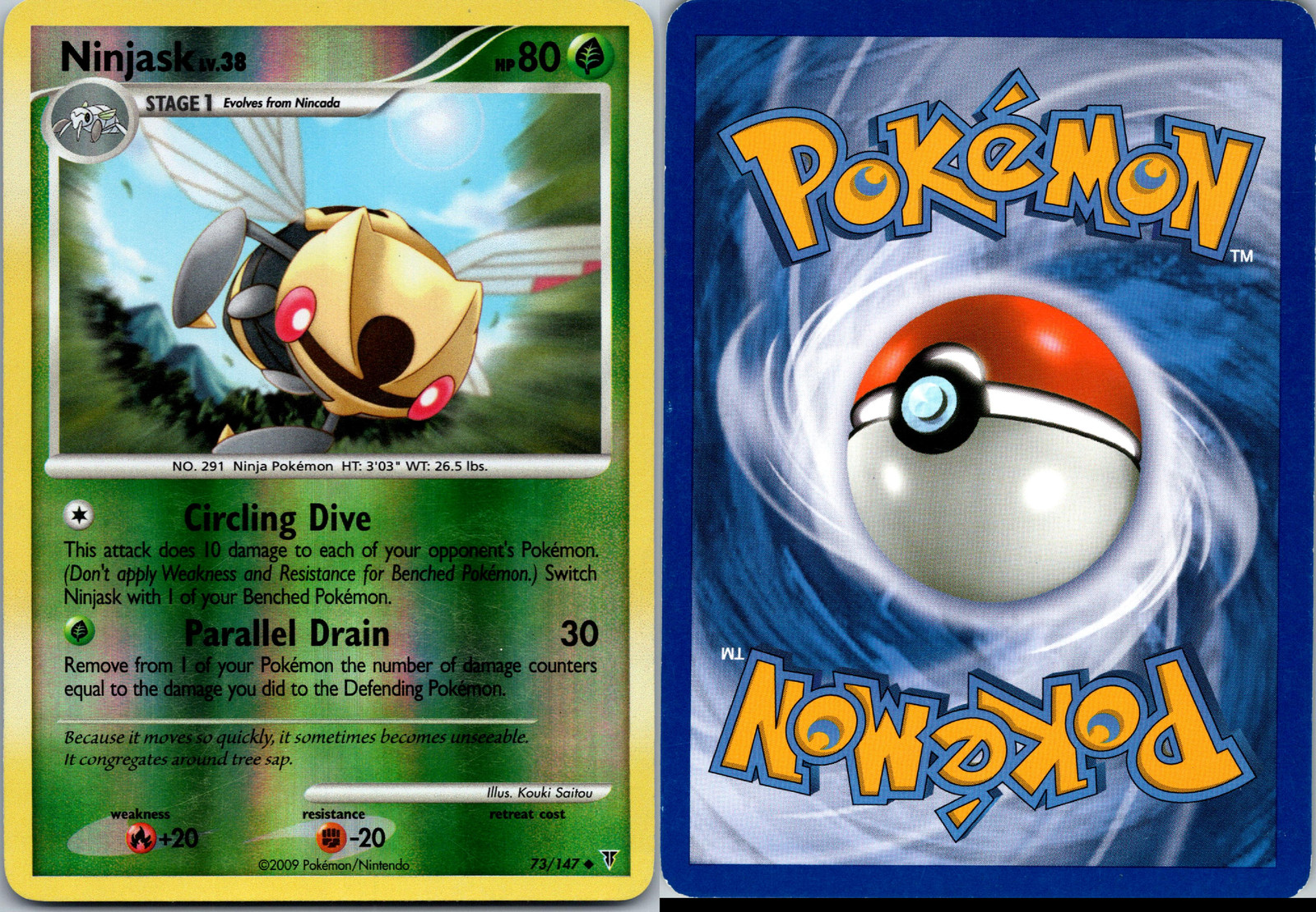 Ninjask Reverse Holo 73/147 2009 # Supreme Victors Pokémon TCG