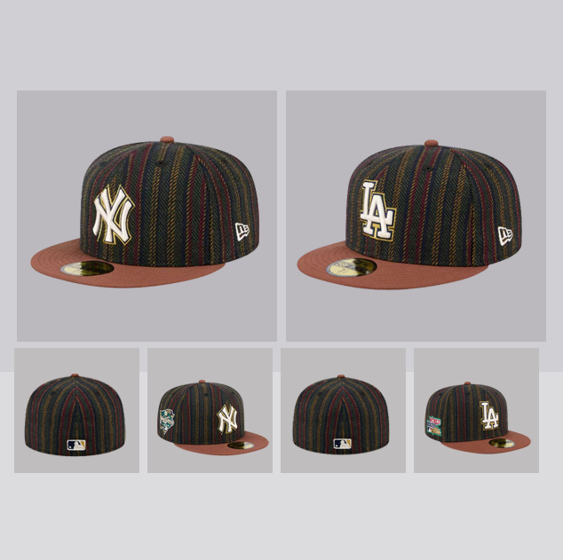 Men's New York Yankees New Era Brown Vintage Herringbone 59FIFTY Fitted Hat
