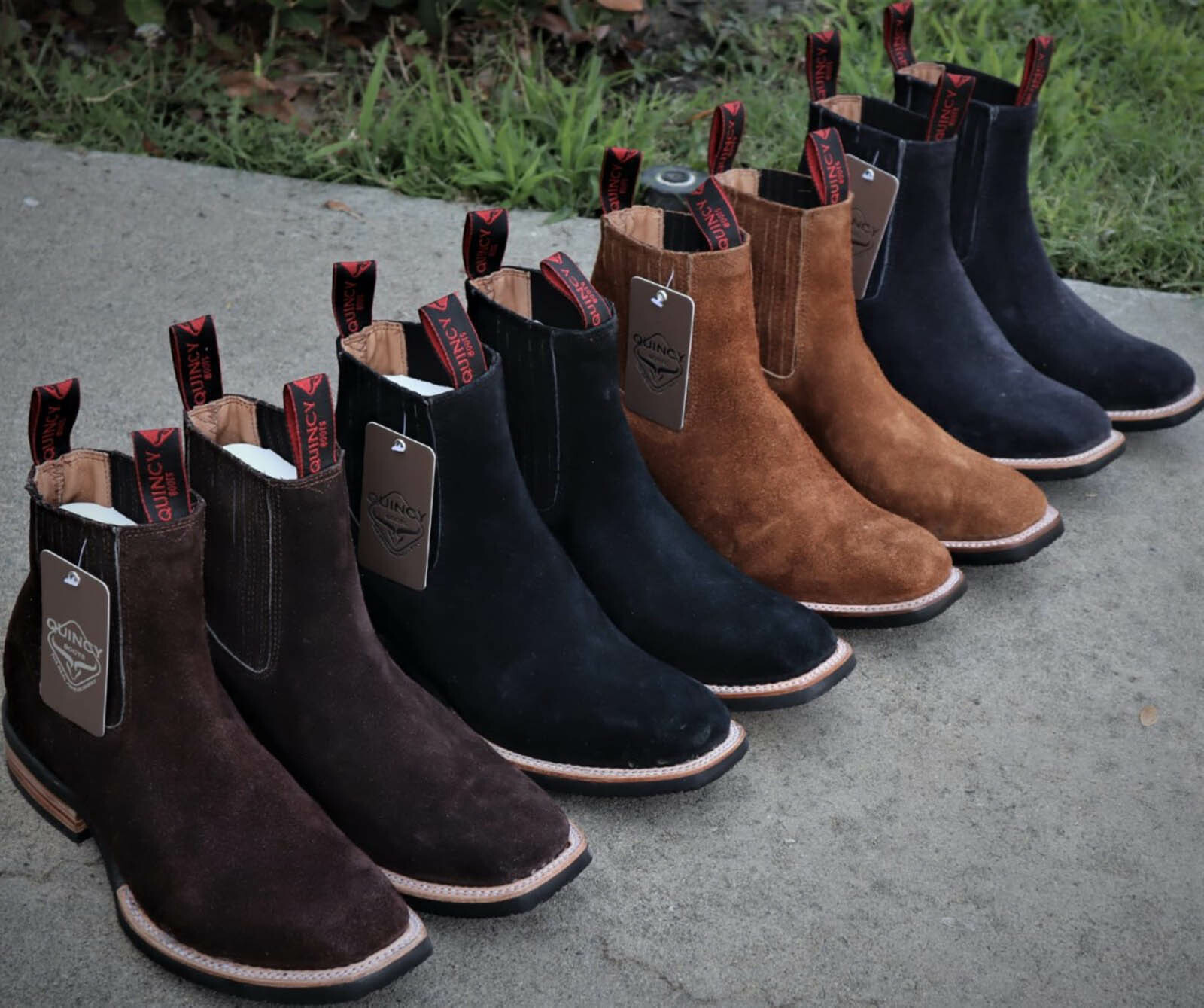 MEN'S RODEO COWBOY BOOTS GENUINE SUEDE 