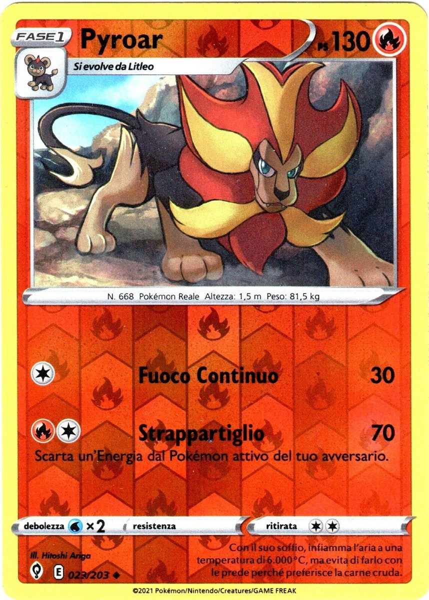 Carta Pokemon Pyroar POKEMON Pyroar Break 24/114 Values MAVIN