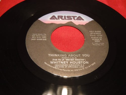 Whitney Houston Greatest Love Of All 1986 7" 45 RPM Thinking About You Sleeve - Imagen 5 de 8
