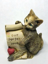 Harmony Kingdom artist Neil Eyre Designs Love Heart Feather cat kitten kitty LE