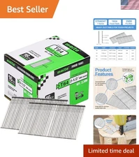 Precision 16 Gauge 2-1/2 Inch Finish Nails - Galvanized 2,500 Box for Projects