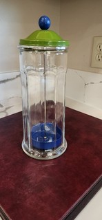 Gemco Green Top Barber/Straw Holder. No Chips Or Cracks. Vintage. Made In USA