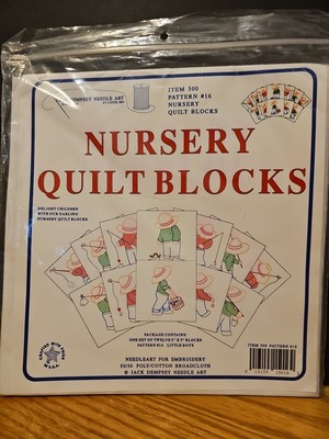 NEW JACK DEMPSEY Needle Art #300 Pattern #16 LITTLE BOYS 12 BLOCKS 9x9'' FREE SHP