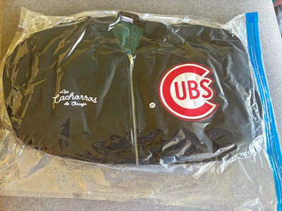 Chicago Cubs MLB Men s Black Bomber Jacket Full Zip SPECIAL TICKET