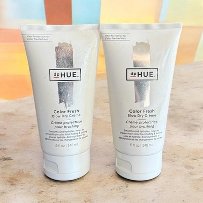 dpHUE Color Fresh Blow Dry Crème 5 fl oz Heat Protectant Vegan Color Safe 2-Pack