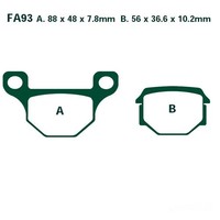 Bremsbelag BremsbeläGe EBC FA093 Vorne FüR Rieju MRT 50 Freejump Cross 2014-2017