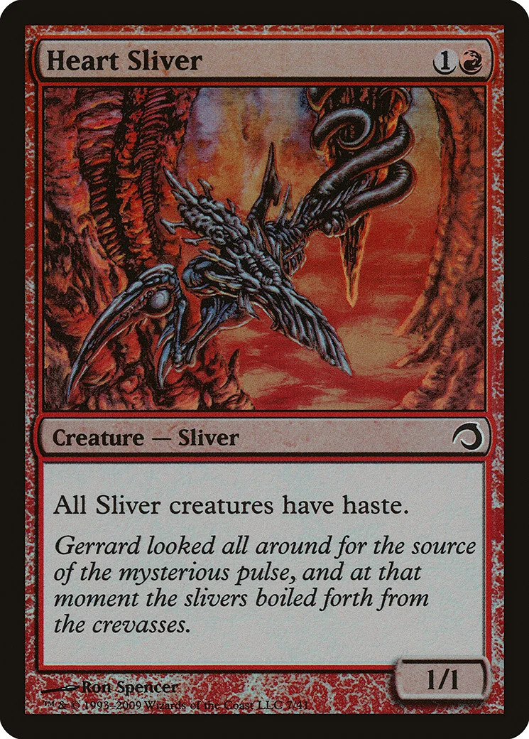 Heart Sliver FOIL Premium Deck Series: Slivers PLD Red Common MTG