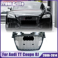 For 2007-2014 Audi TT 8J Honeycomb Sport Mesh TTRS Style Hex Grille Black Grill 