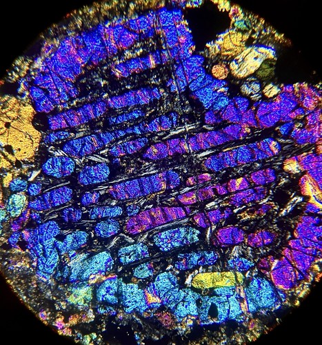 Meteorite NWA 15799 nice CK4 Carbonaceous STUNNING Chondrules - Thin Section - Picture 2 of 11