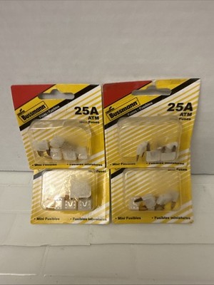 (4-5pk)- Bussmann 25-Amp 32-Volt ATM Blade Mini Automotive Fuse BP/ATM-25-RP