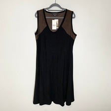 NEW Karen Kane Made in USA black sleeveless fitted stretch knee length dress