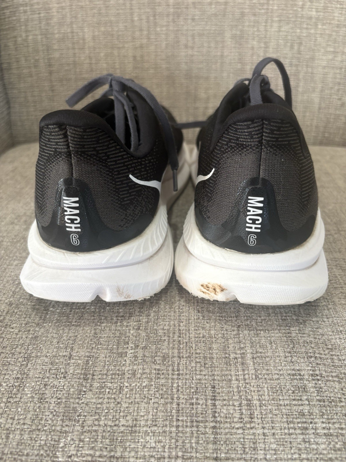 Men’s Hoka Mach 6 Performance Road Running Shoes Black Size 10D thumbnail 4