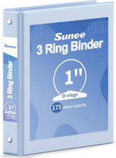 3 Ring Binder 1 Inch 1 Pack, Clear View Binder Three Ring Pvc-Free Fit 8.5X11 I