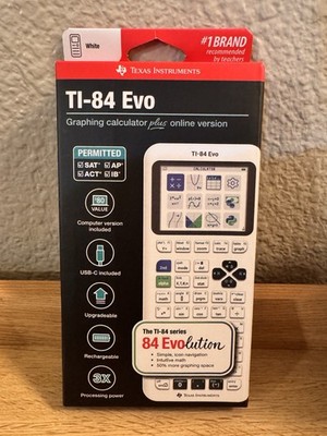 Texas Instruments TI-84 Evo Graphing Calculator - White New Nib. Fast   