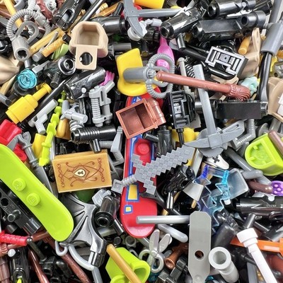 LEGO Minifigure Weapons & Accessories Bulk Lot Random Mix 25 50 100 200 Pack