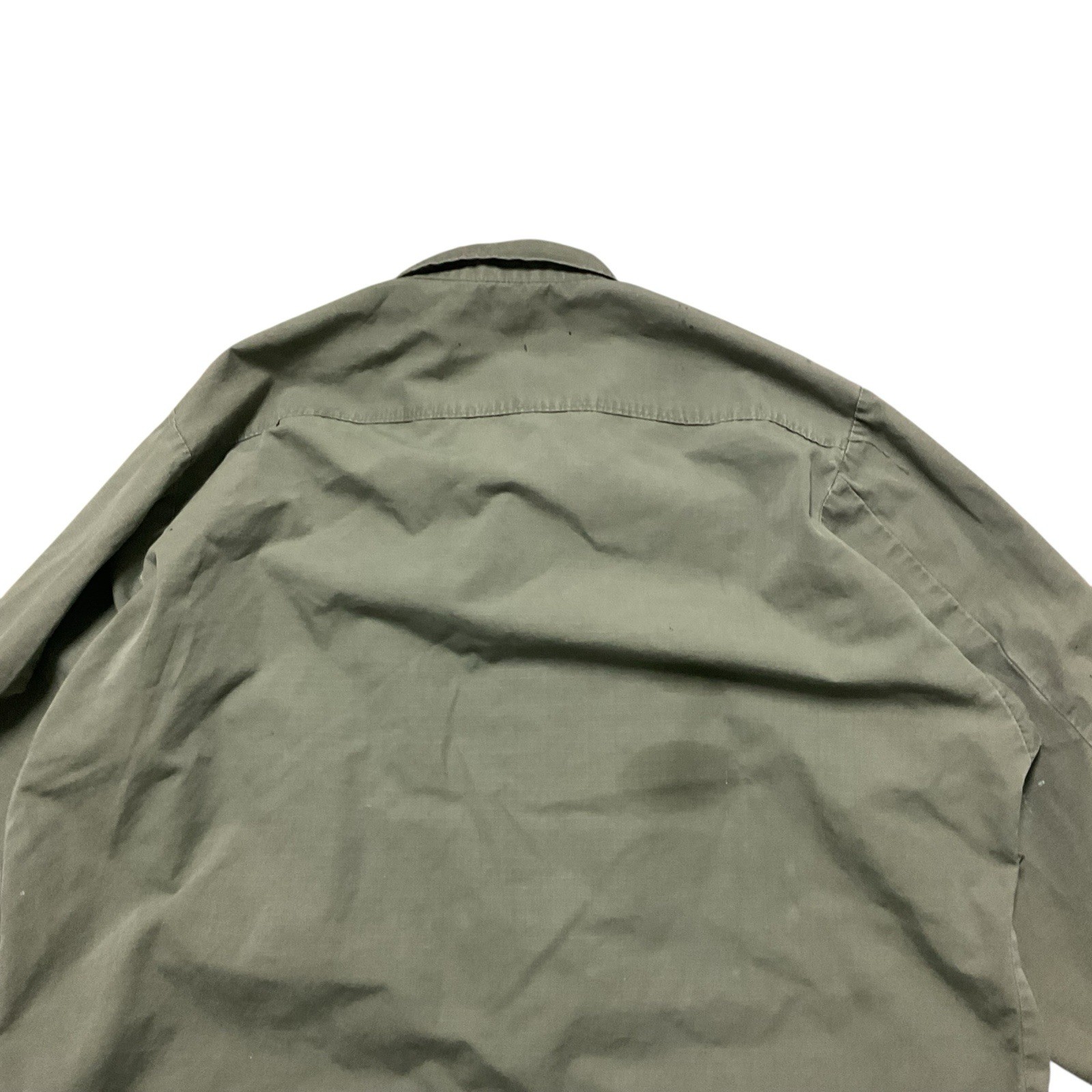 VTG 60s US Military Slant Pocket OG-107 Ripstop Jungle Jacket XL Reg Distressed