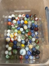Vintage Large Lot Of 80 Marbles