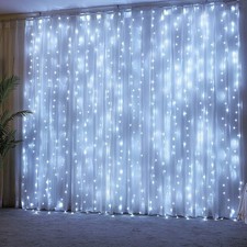 Window Lights Christmas 1 PCS Curtain String Fairy Lights, 8 Lighting Modes