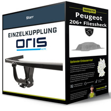 Starre Anhängerkupplung für PEUGEOT 206+ Fliessheck 2009-jetzt Typ T3E Oris NEU