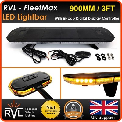 RVL 12/24V 900mm 90cm 3ft UltraMax LED Recovery Amber Light Bar Blinklicht