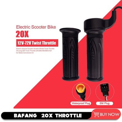 EBike Elektrofahrrad 12V-72V 20X Full Twist Throttle Handle Gasgriff WP/SM 3 Pin