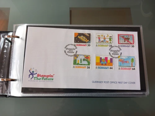 Guernsey First Day Covers (48) in Guernsey Post Office Cover Album. 2000-2006