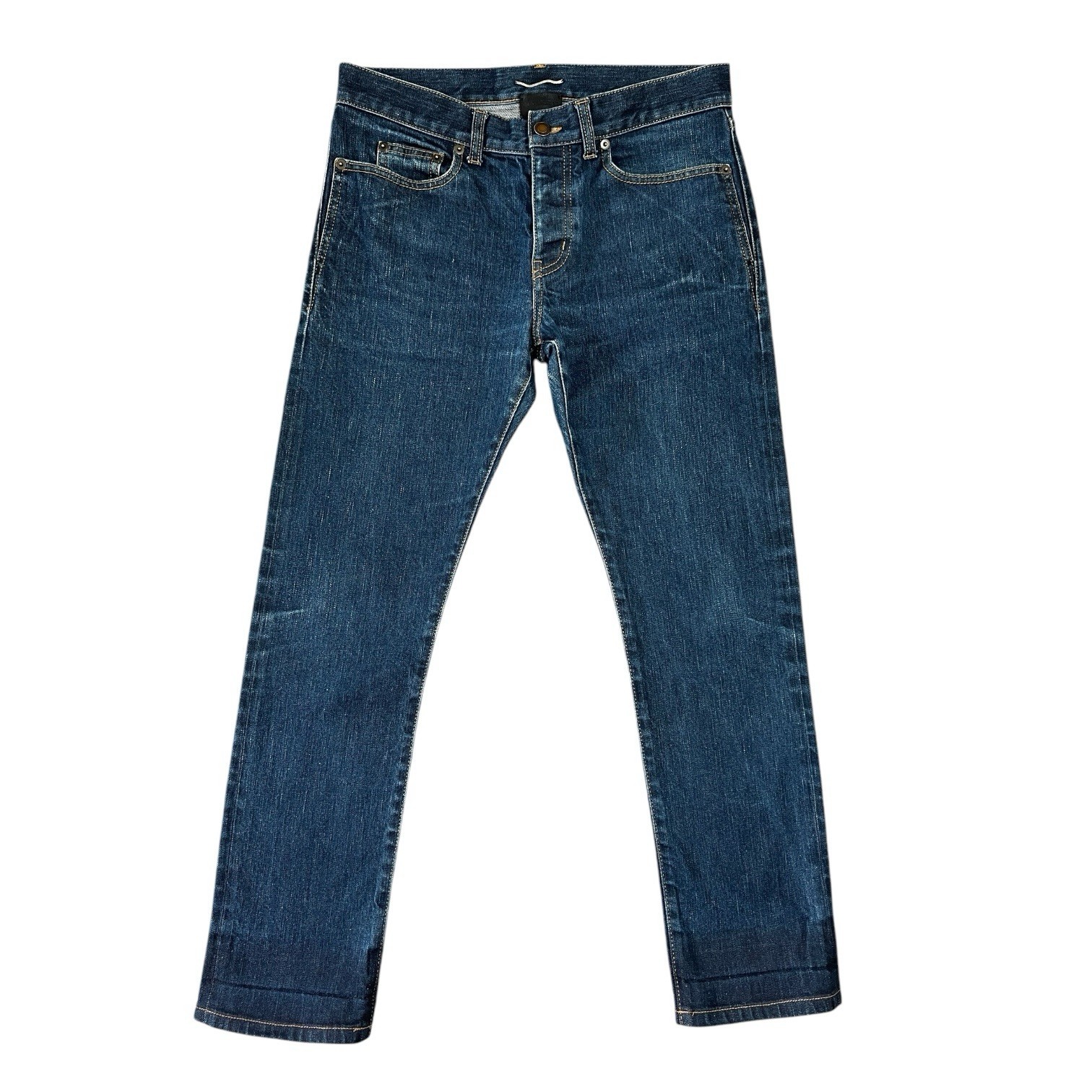Jeans uomo Saint Laurent blu denim D18 slim taglia 30