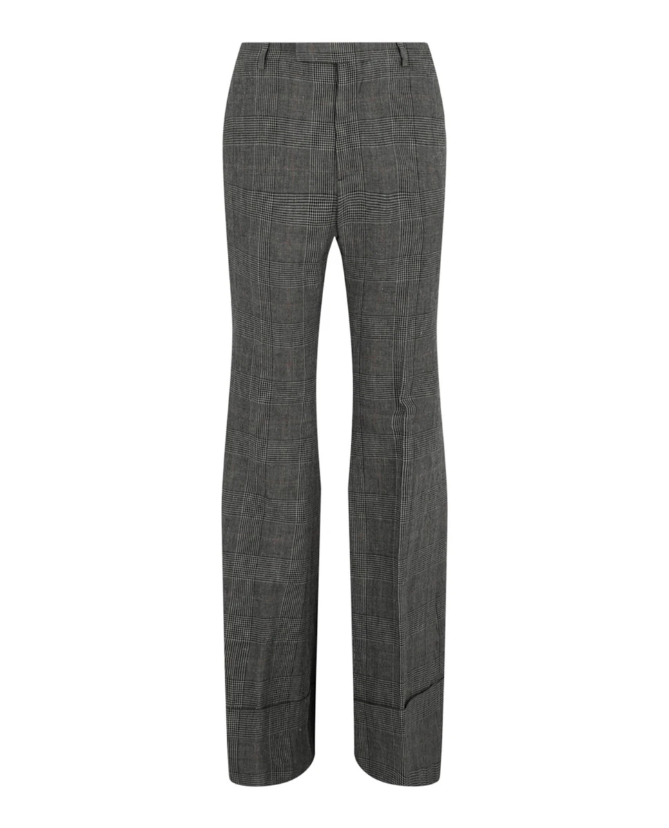 slim fit dress slacks Grey Flare Pants Mid Rise main image 1