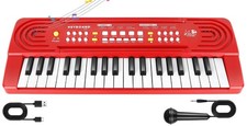 Kids Toddler Toy Piano Keyboard - 37 Key Pianos for 17 6.3 2.1 inches, Red