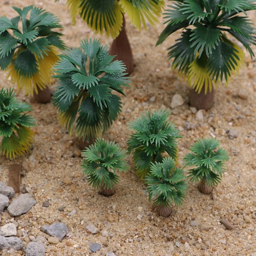 2 PCS Tropical Palm Model Tree Miniature Trees Gauge Train Sets Complete Green - Picture 3 of 12