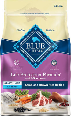 Blue Buffalo Life Protection Formula Large Breed Lamb Adult Dry Dog Food, 34 lb