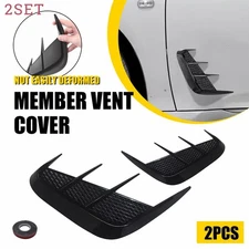 4x Gloss Black Rear Bumper Sport Side Wing Member Vent Cover Trim Universal