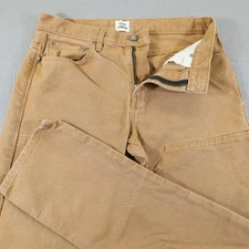 Flint And Tinder Double Knee Pants Mens 31 Brown Canvas Workwear Straight USA