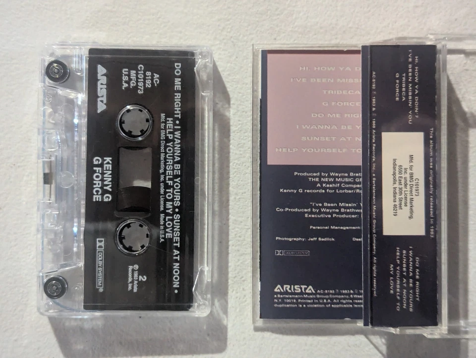 KENNY G Cassette Tape Lot of 2: G Force, Gravity - Image 4 of 4