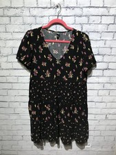 Wild Fable, Women L, Black Floral Cottagecore Short Sleeve Pullover Dress