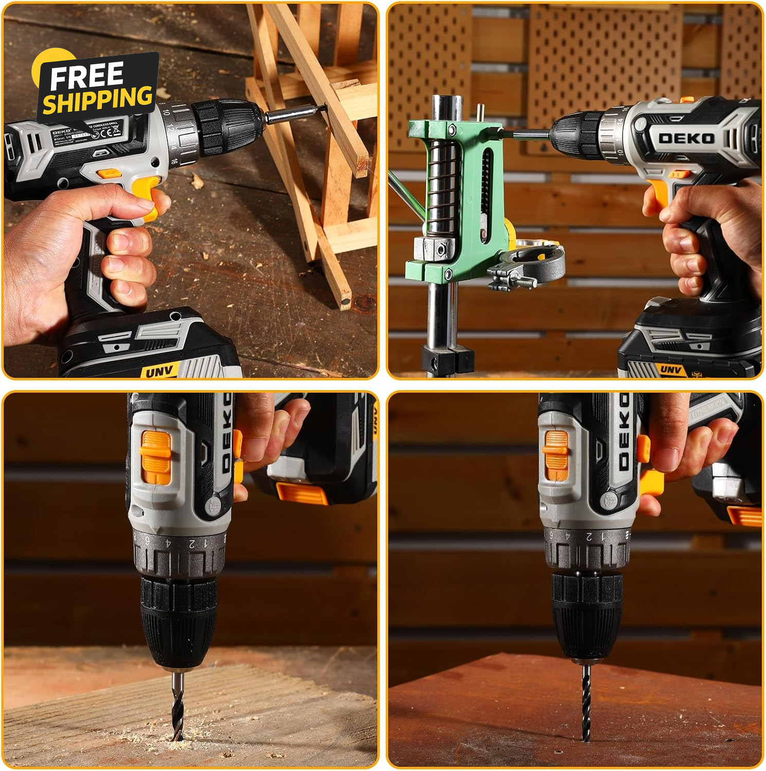Power Drill Cordless:  Cordless Drill 20V Electric Power Drills Set Tool Drills