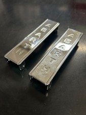 Staffe alza cofano "ABARTH" in acciaio cromato per FIAT 500 126 altezza cm. 11