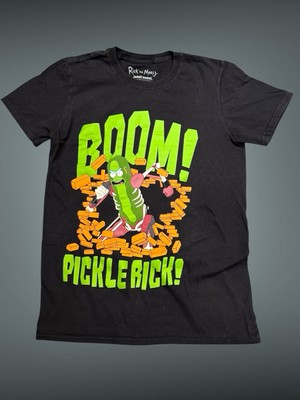 Pickle Rick & Morty Boom Adult Swim Ripple Junction Unisex Size Small T-Shirt