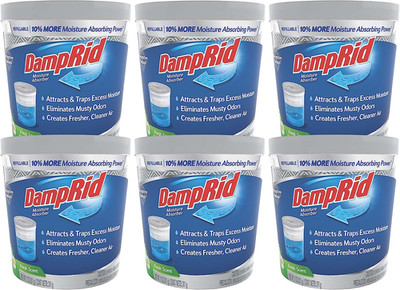 Refillable Moisture Absorber, 11 Oz., 6-Pack - Fresh Scent Moisture Absorbers, 1