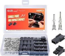 Molex Micro- 3.0 2 Pin Connector Kit 20 Sets 3.0MM Pitch 20-24AWG Color: 2 Pin