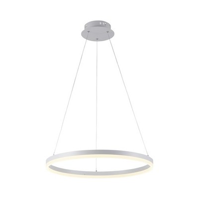 LED Pendelleuchte Ring Esszimmer rund 60cm weiß dimmbar modern Memoryfunktion