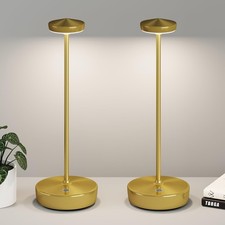 Cordless Table Lamp Rechargeable 2Pack - Battery Table Light with 3 Color Tem...