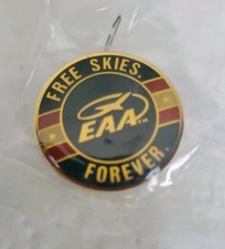 Air Venture EAA Oshkosh WI Wisconsin Lapel Hat Pin Vintage Pinback Free Ship