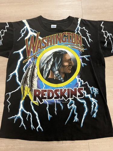 Vintage 90s Salem NFL Washington Redskins Lightning Single Stitch Shirt Size XL - Picture 2 of 6