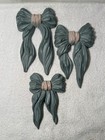 New ListingVintage Homco Inc. #7601 Set Of 3 Blue/Pink Bows Wall Hanging Plaques